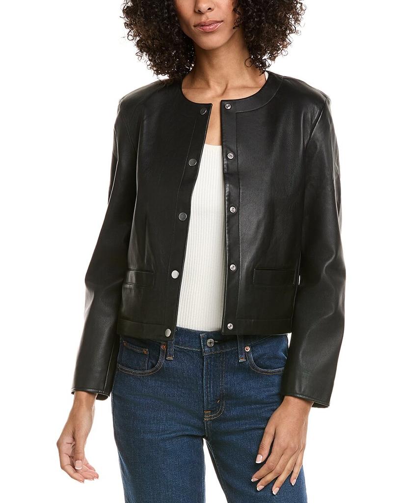 Theory Leather Crop Jacket