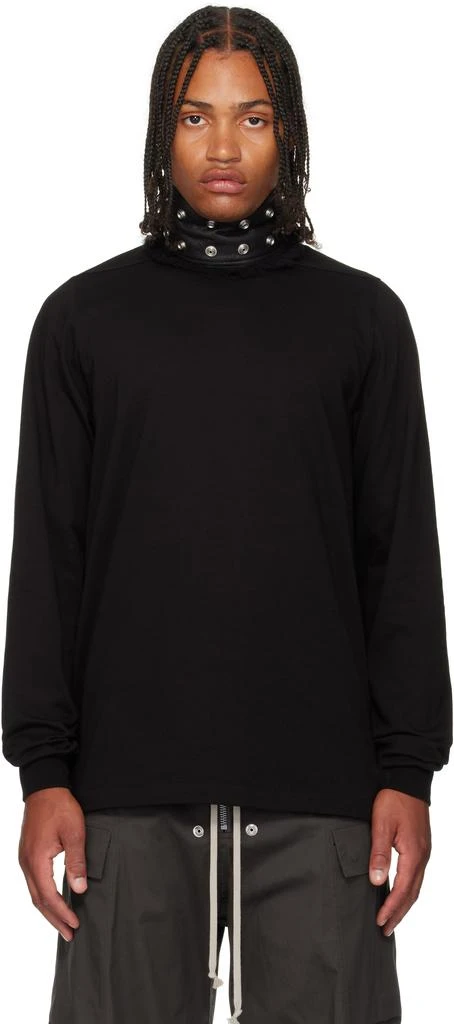 Rick Owens Black Concordians Short Crewneck LS T-shirt 1