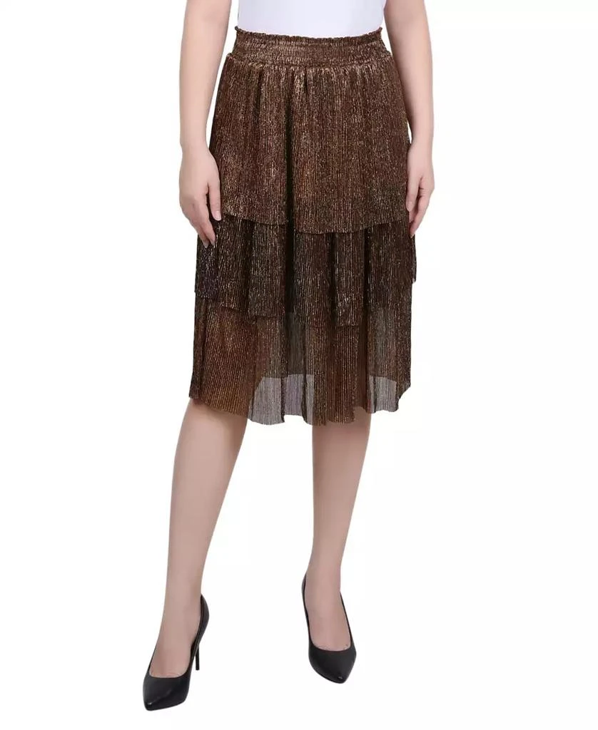 NY Collection Petite Tiered Mesh Plisse Skirt 1
