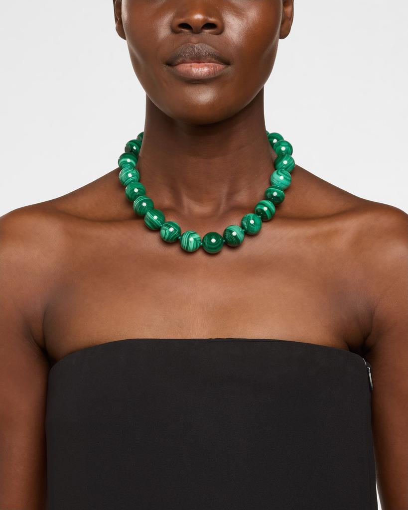 NEST Jewelry Malachite Gemstone Statement Strand Necklace