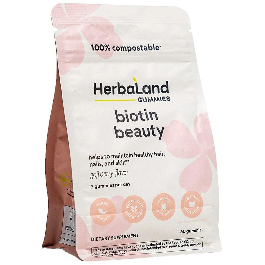 Herbaland Biotin Beauty Gummies Goji Berry
