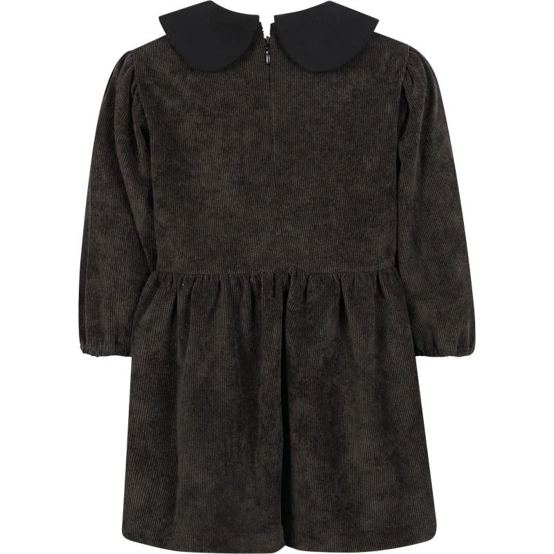 Little Man Happy Corduroy dress with peter pan collar in brown 2