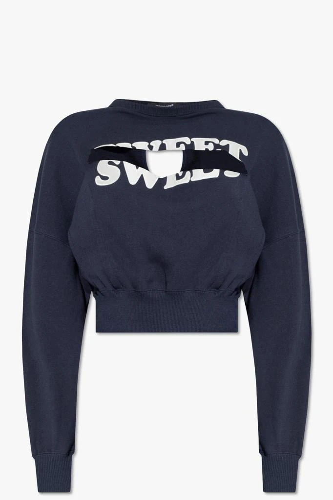 UNDERCOVER Cropped sweatshirt with cut-outs 1