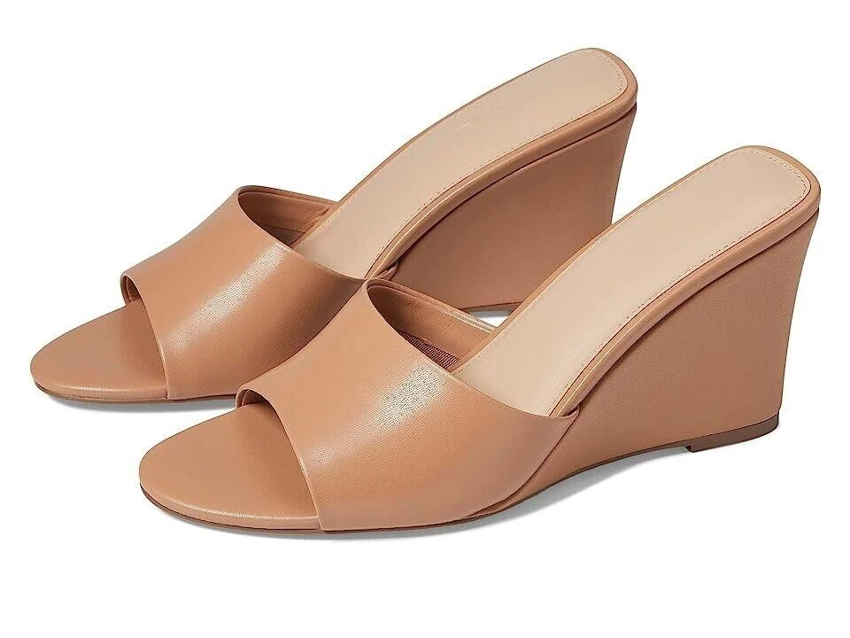 Faryl Robin Faryl By Farylrobin Skye Sandals Women's US 12 Nude Slip On Wedge Heel KHD884 1