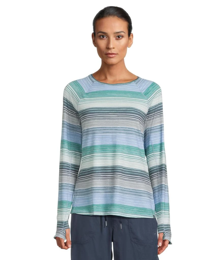 L.L.BEAN Everyday SunSmart® Crew Neck Long-Sleeve Stripe Tee 1