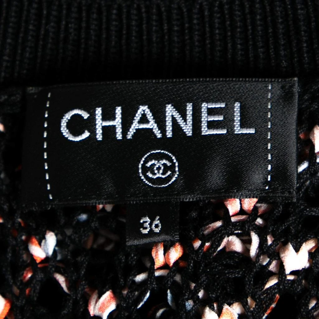 Chanel Chanel Multicolored Cotton & Silk Open Knit Dress S 4
