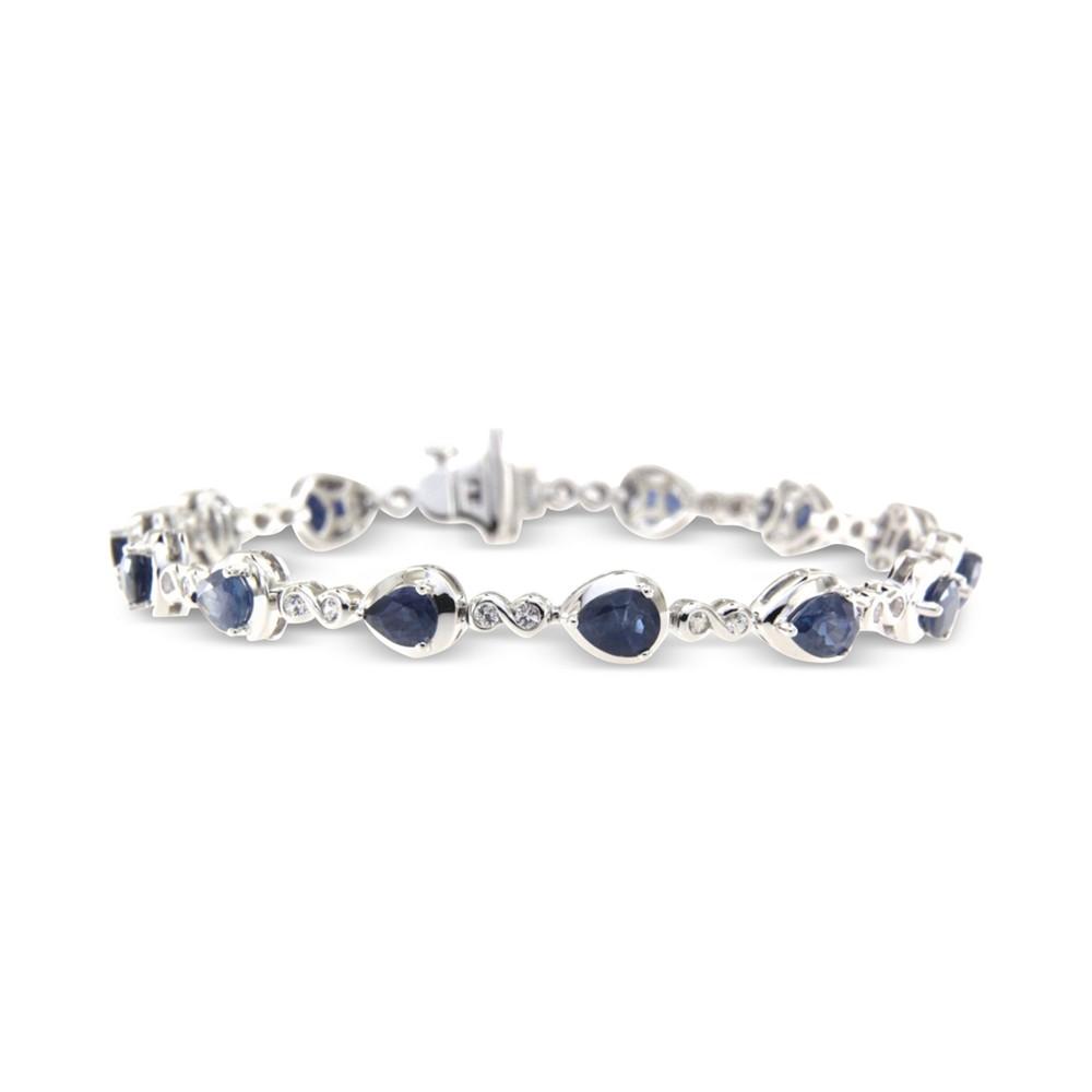 Macy's Emerald (7 ct. t.w.) & White Topaz (1-3/8 ct. t.w.) Pear Infinity Link Bracelet in Gold-Plated Sterling Silver (Also in Sapphire, Ruby & Tanzanite)