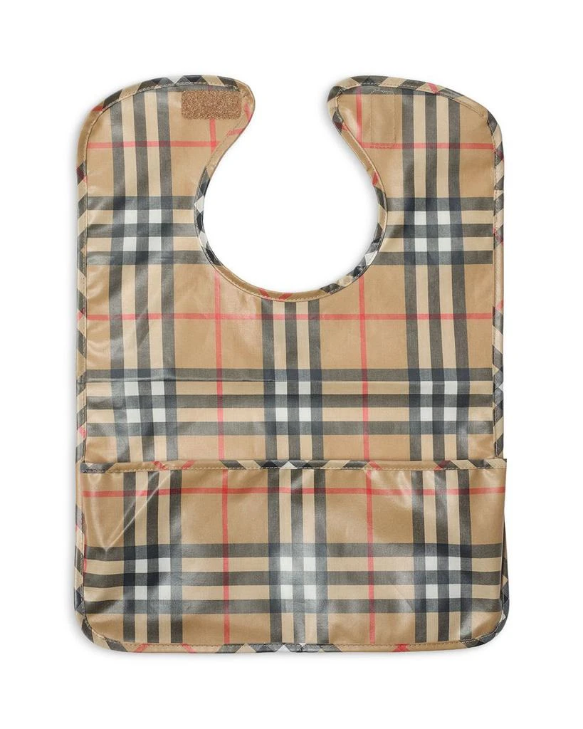 Burberry Unisex Wesley Check Coated Cotton Bib - Baby 1