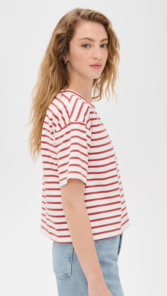 Madewell Everyday Boxy Crop Tee in Stripe 3