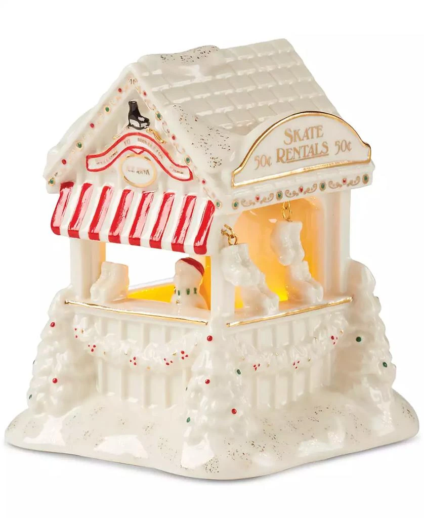 Lenox NEW FOR 2024! Mistletoe Village Skate Rink Lit Figurine, Exclusively at Macy’s 2