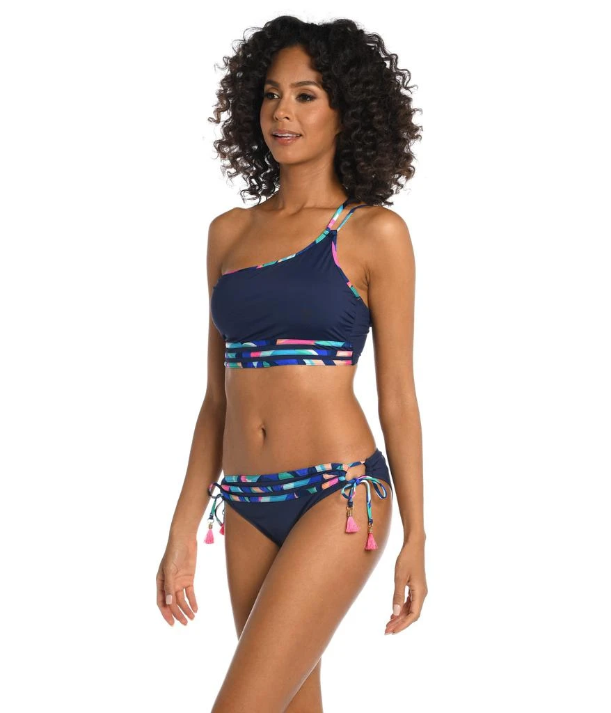 La Blanca Painted Leaves One Shoulder Bralette 2