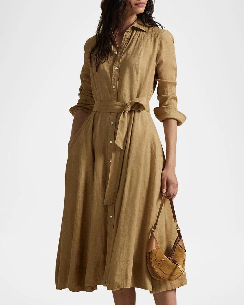 Ralph Lauren Belted Linen Shirtdress - Dresses & Skirts - BeyondStyle