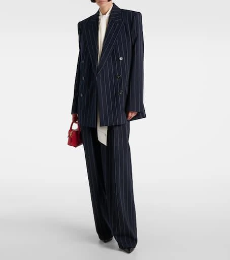 Stella McCartney Pinstripe wool tapered pants 2