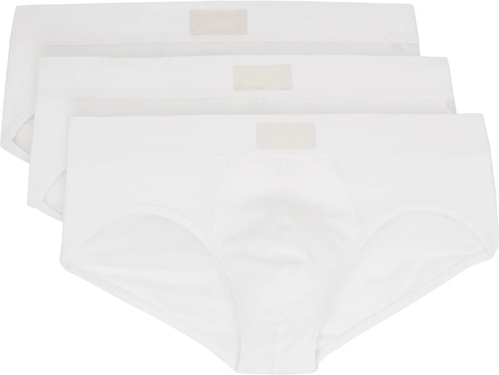 SKIMS Three-Pack White SKIMS Cotton Briefs