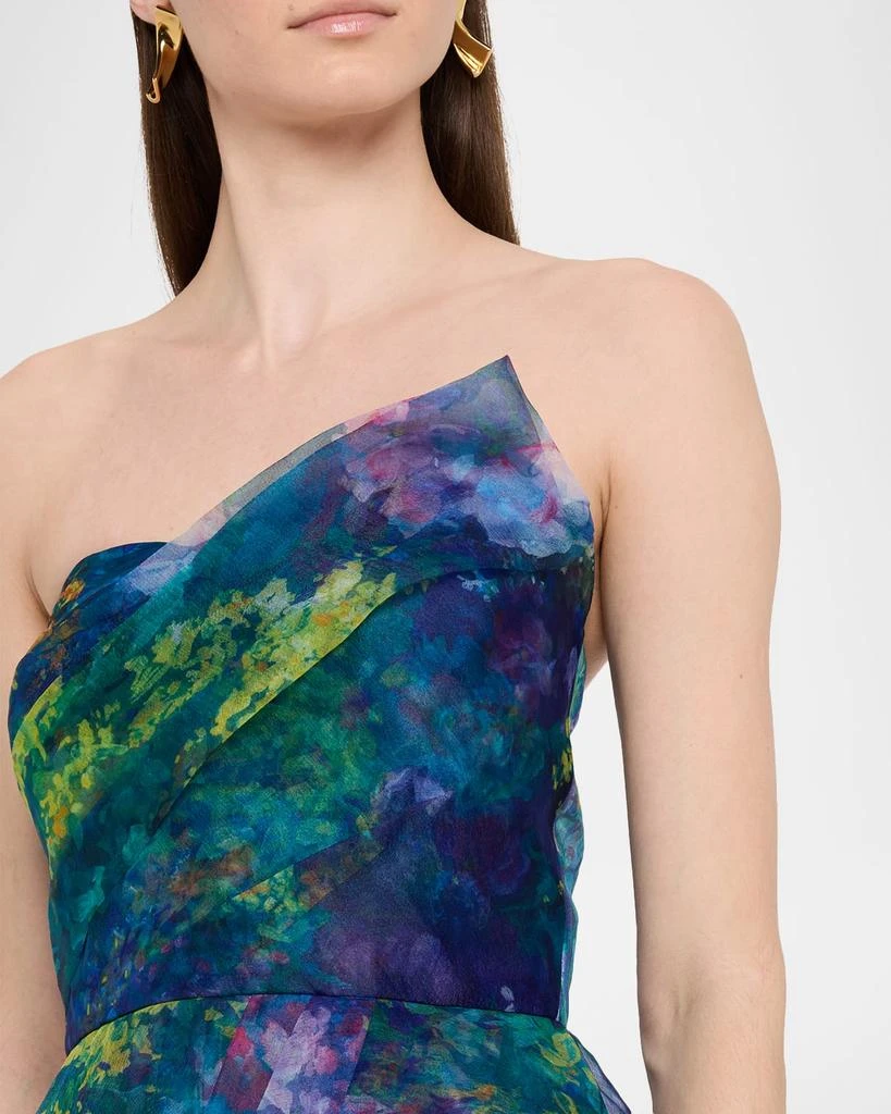Theia Taya Strapless Organza Gown 5