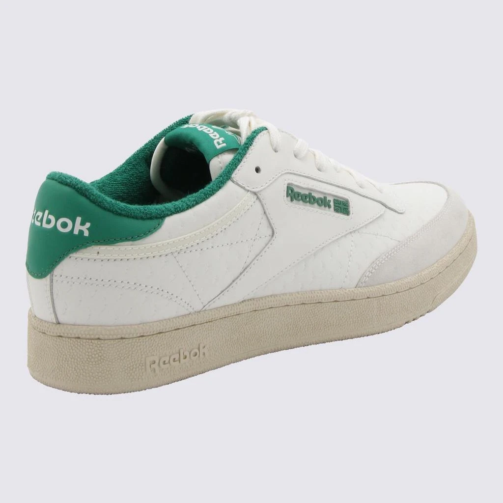 Reebok Reebok White And Green Leather Sneakers 2