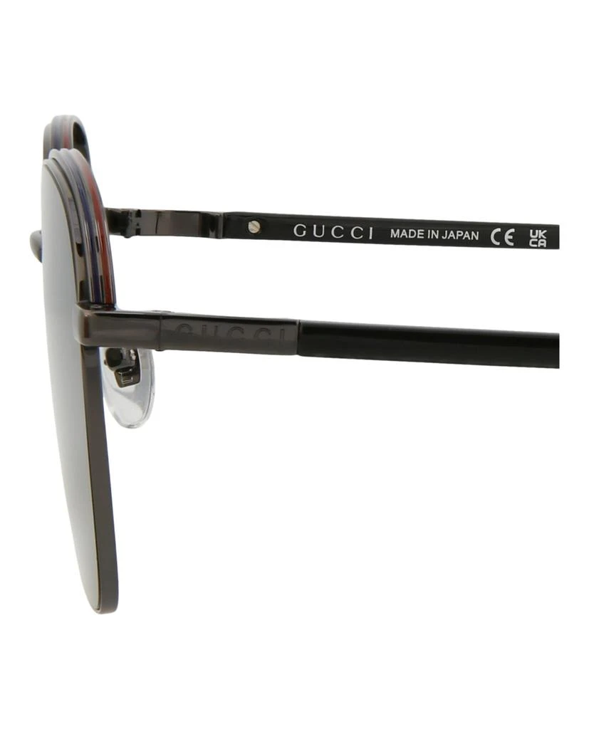 Gucci Square-Frame Metal Sunglasses 4