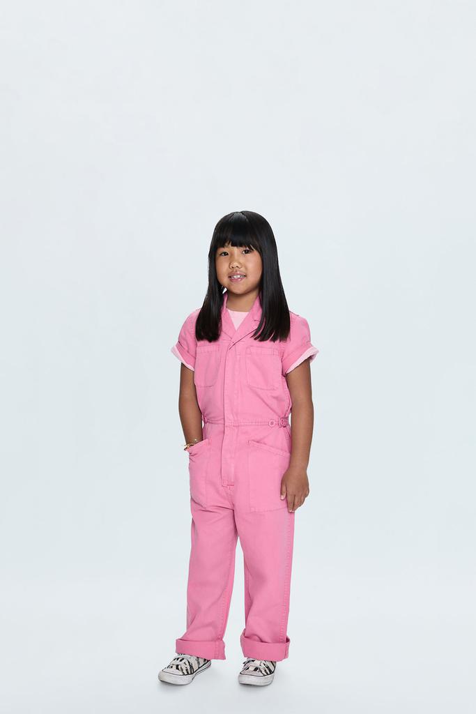Pistola Denim Little Grover Playsuit - Flamingo