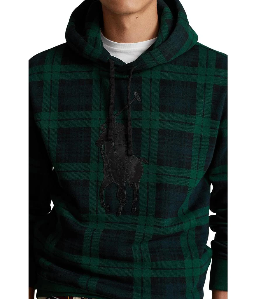 Ralph Lauren Leather Pony Plaid Fleece Hoodie 3