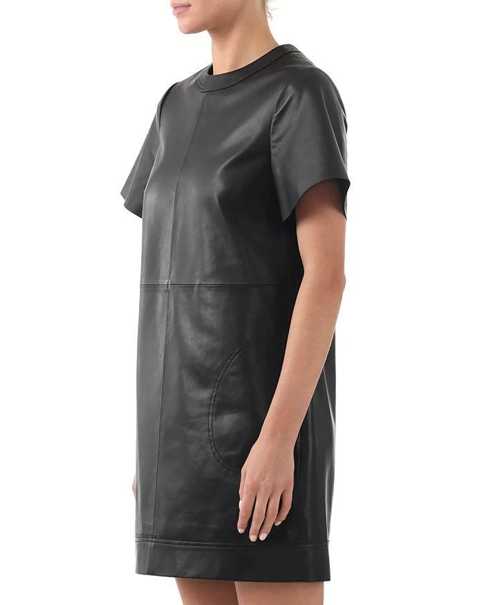 Jason Wu Leather Short Sleeve Shift Dress 5