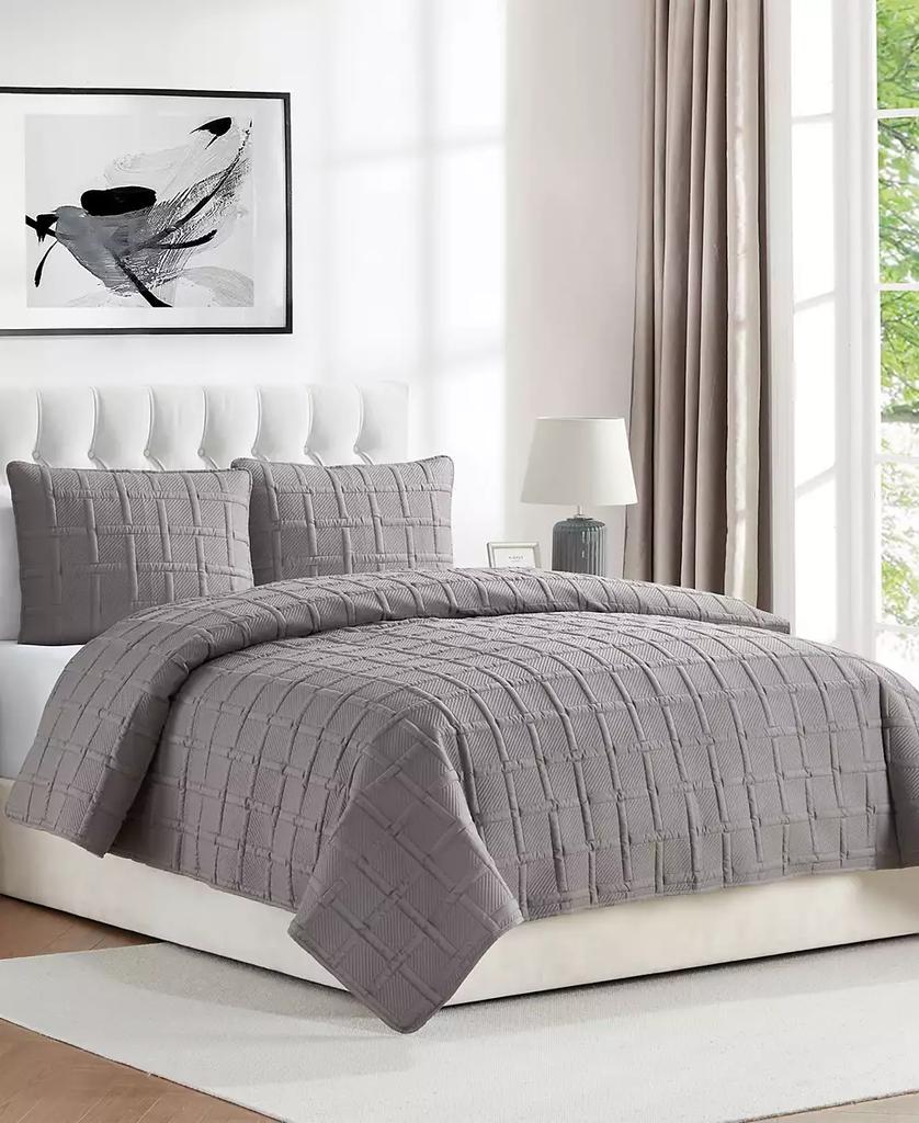 VCNY Home Solid Square 3-Piece Quilt Set
