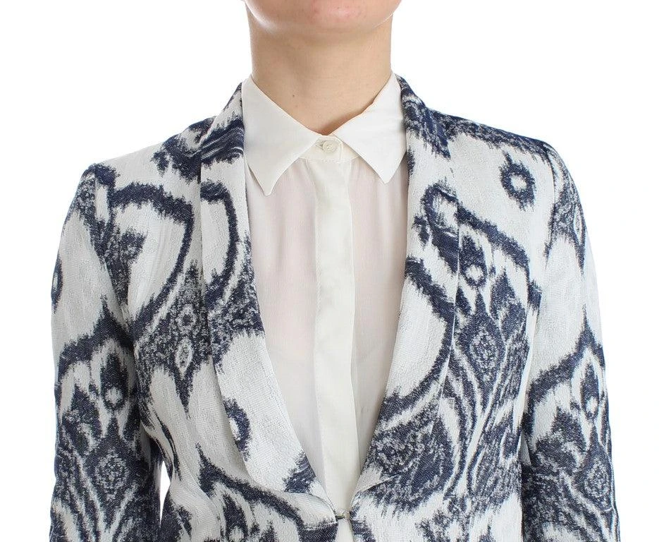 CHRISTIAN PELLIZZARI Christian Pellizzari Elegant Two-Tone Blue Short Blazer 5