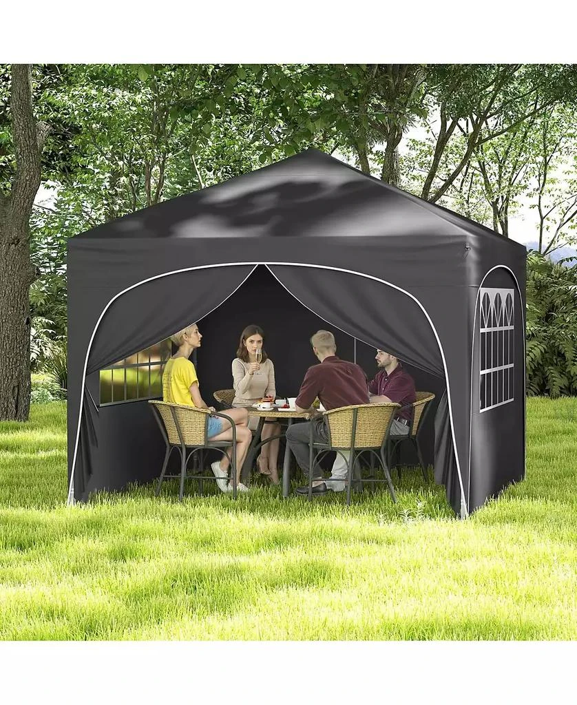Mecale 10 X 10 FT Pop up Canopy Tent with 4 Removable Sidewall 4