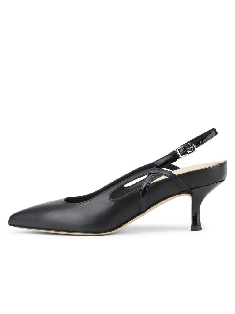 Butter LONDON Sadetta Pointed Toe Slingback In Black Leather