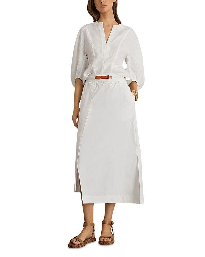 REISS Belted Split Midi Skirt 1