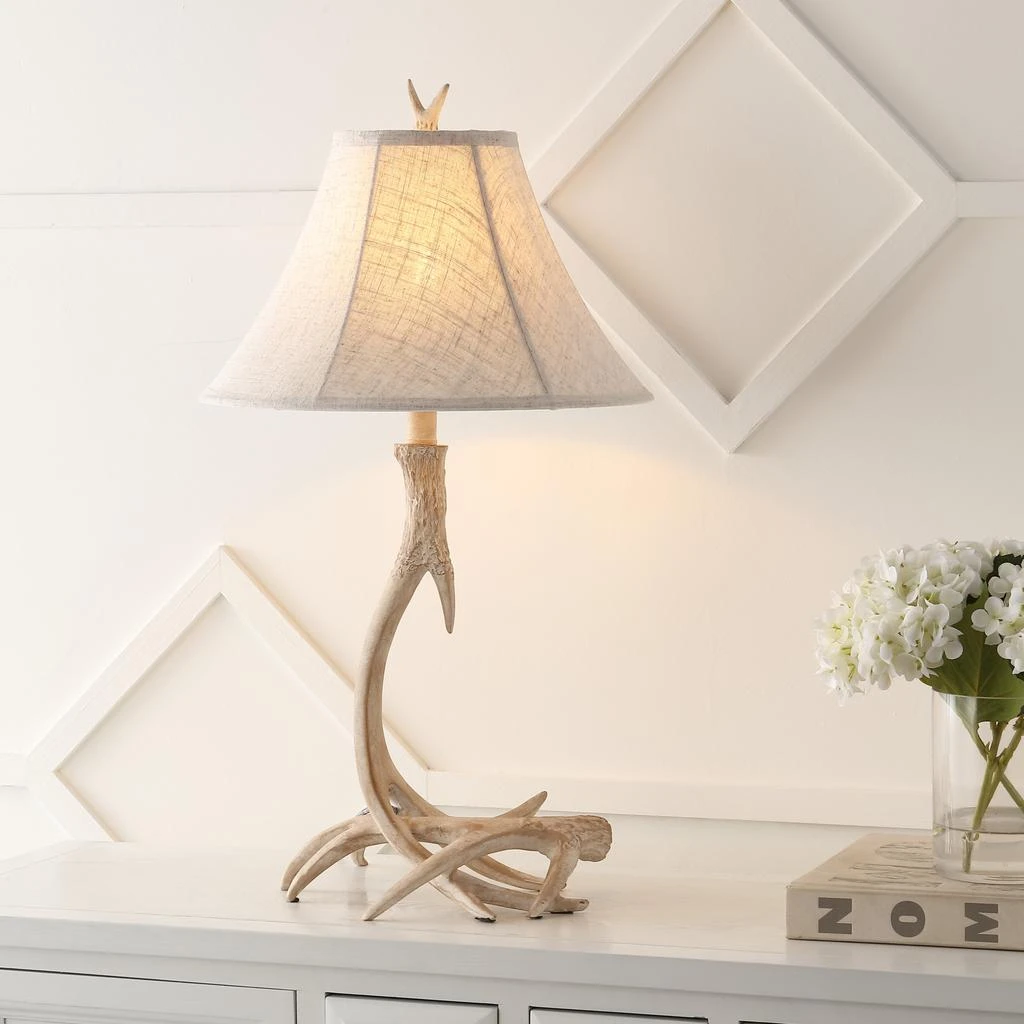 JONATHAN Y Antler 27.5" Rustic Resin LED Table Lamp 5