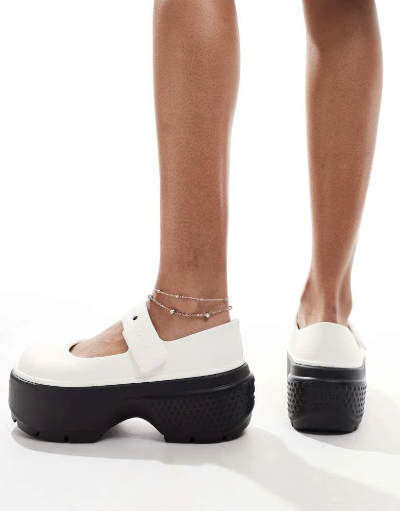 Crocs Crocs stomp mary janes in white 2