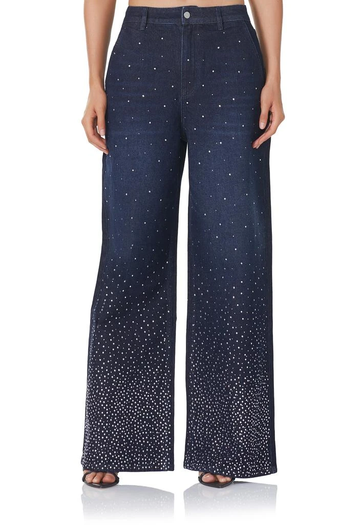 AFRM Ronny Rhinestone Wide Leg Jeans 1