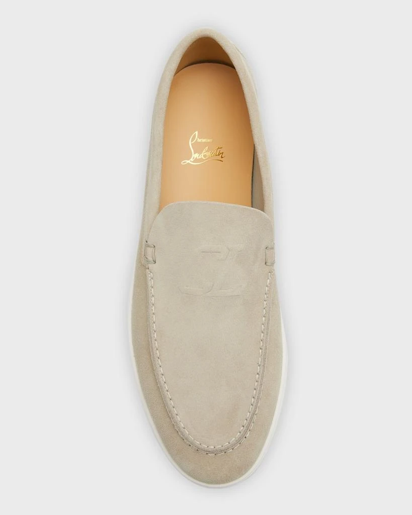 Christian Louboutin Men's Varsiboat Red Sole Leather Boat Shoes 6