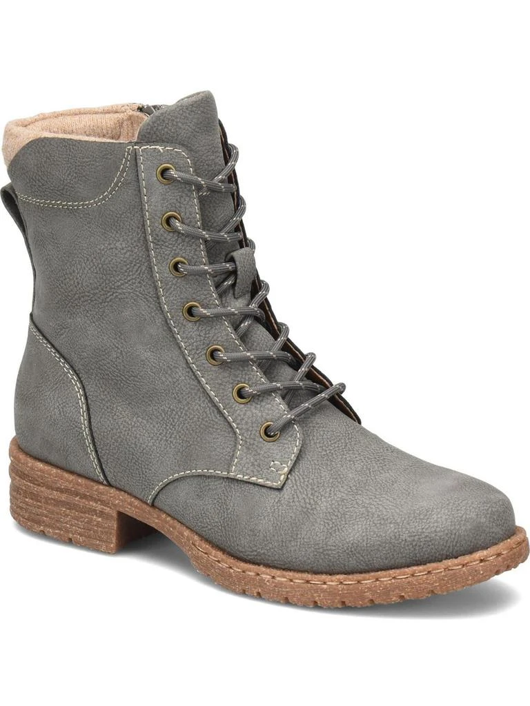 B.O.C. Claudia Womens Faux Leather Heeled Combat & Lace-Up Boots 1