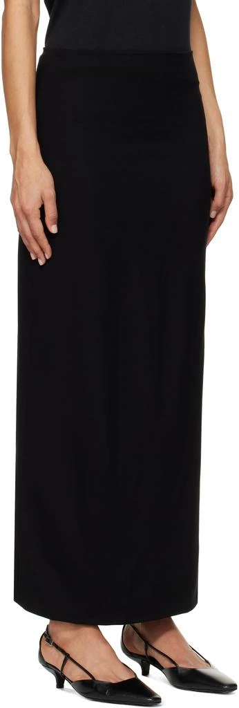 LESET Black Rio Side Slit Maxi Skirt 2