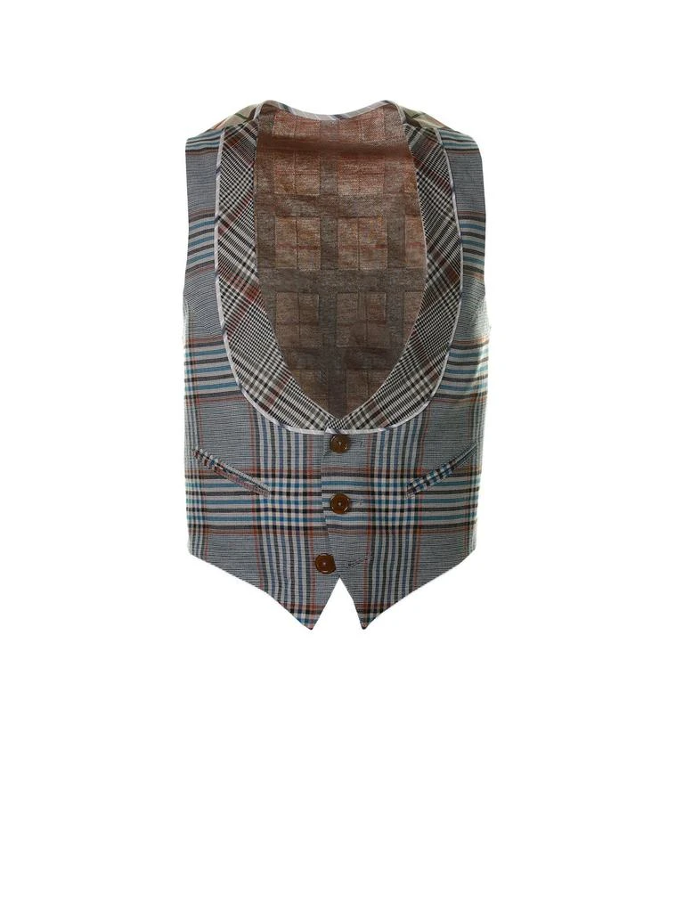 Vivienne Westwood Vivienne Westwood V-Neck Buttoned Checked Vest 1