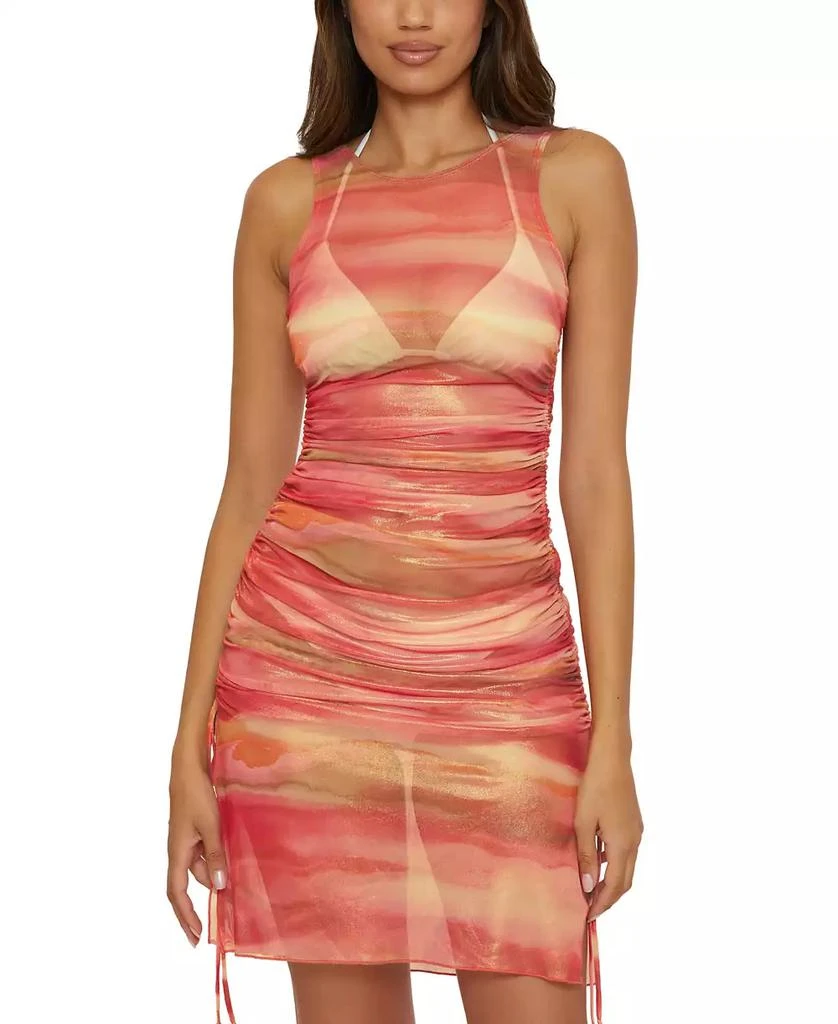 Becca Women's Reversible Stretch-Mesh Cover-Up Dress 1