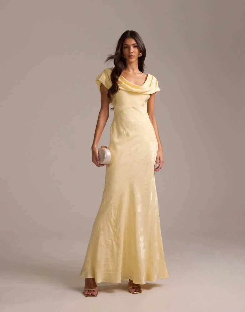 ASOS ASOS DESIGN bridesmaids fallen shoulder jacquard maxi dress in pale  yellow - Dresses & Skirts - Compare Prices from 7+ Stores - Free Shipping