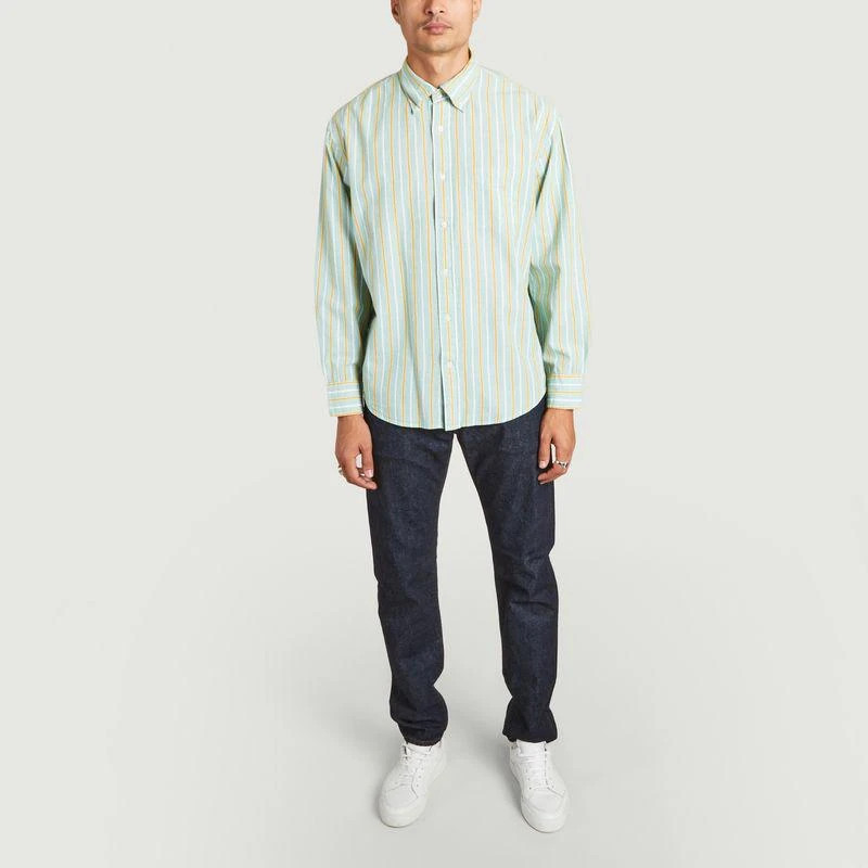 Gant Relaxed Fit Shirt in BCI certified cotton thread count Forest green GANT 4