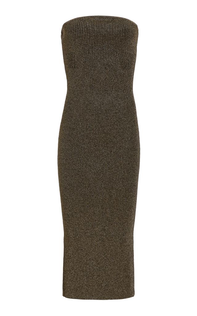 Khaite Khaite - Rumer Midi Dress - Gold - S - Moda Operandi