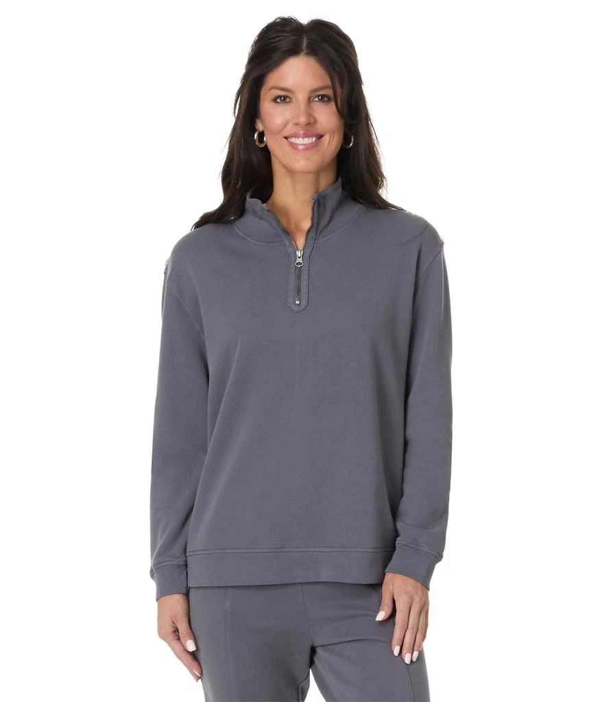 Mod-o-doc Long Sleeve Half Zip Funnel Sweatshirt 1