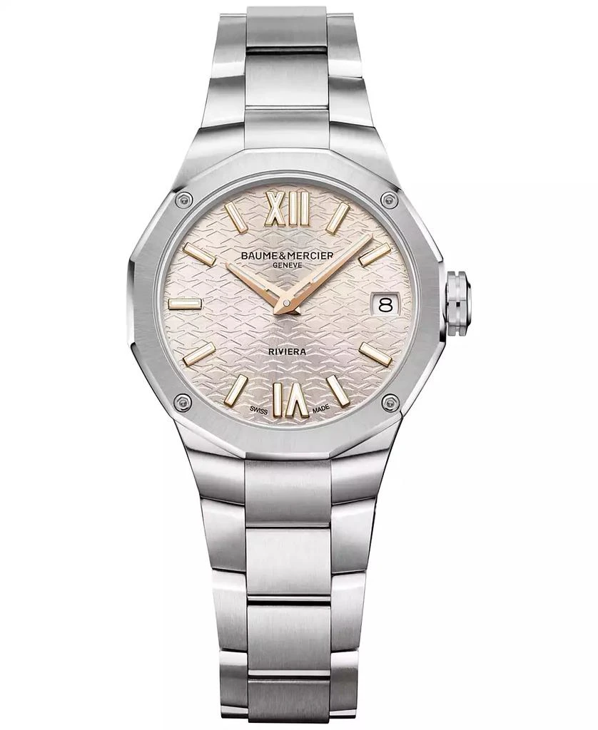 Baume & Mercier Women's Swiss Riviera Stainless Steel Bracelet Watch 33mm 1