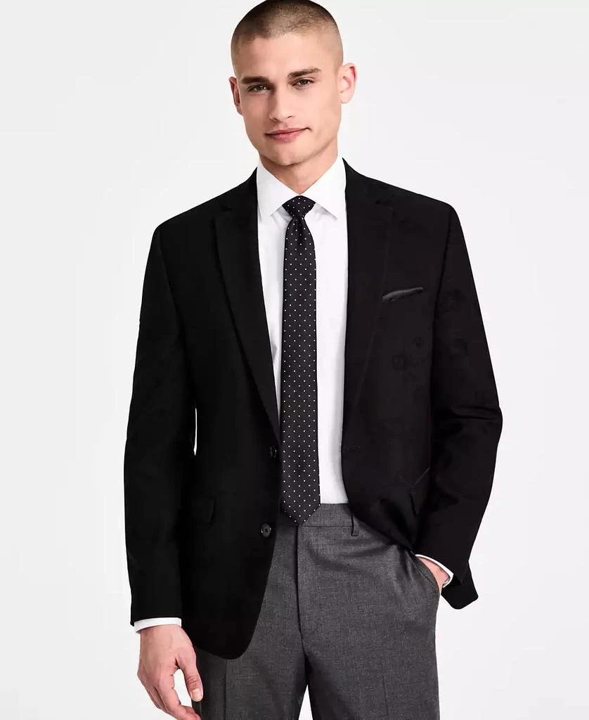 Men's Slim-Fit Jacquard-Floral Evening Jacket, Created for Macy's