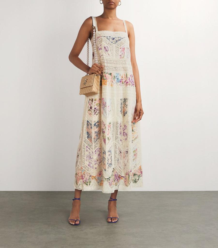 【Zimmermann】Halliday floral lace midi dress Zimmermann Halliday Floral Lace Midi Dress Ivory Zimmermann