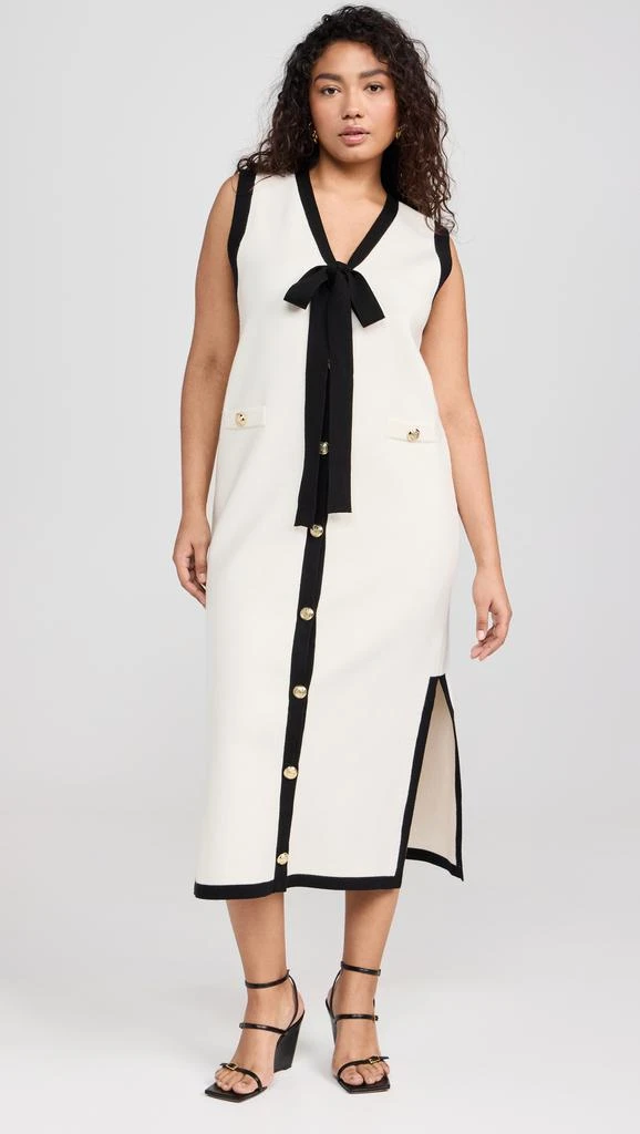 English Factory Knit Midi Dress With Ribbon Tie 10