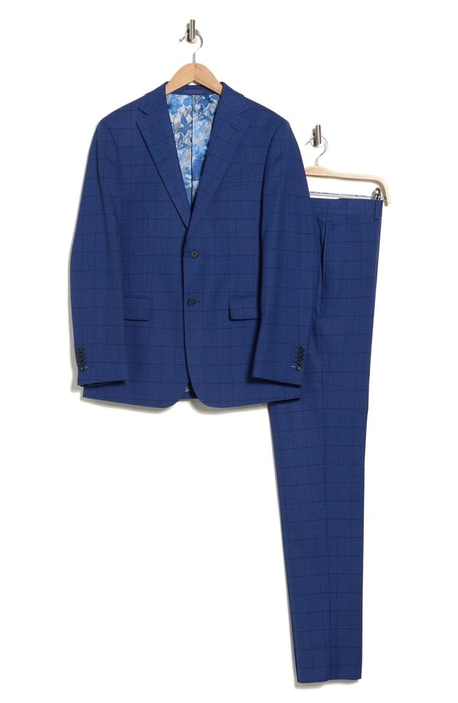 English Laundry Trim Fit Plaid Two-Piece Suit 3