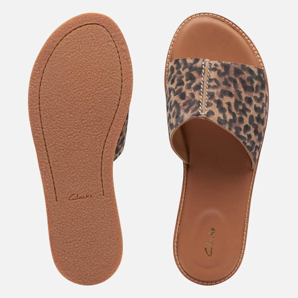 Clarks CLARKS WOMEN'S KARSEA SUEDE MULES - LEOPARD 4