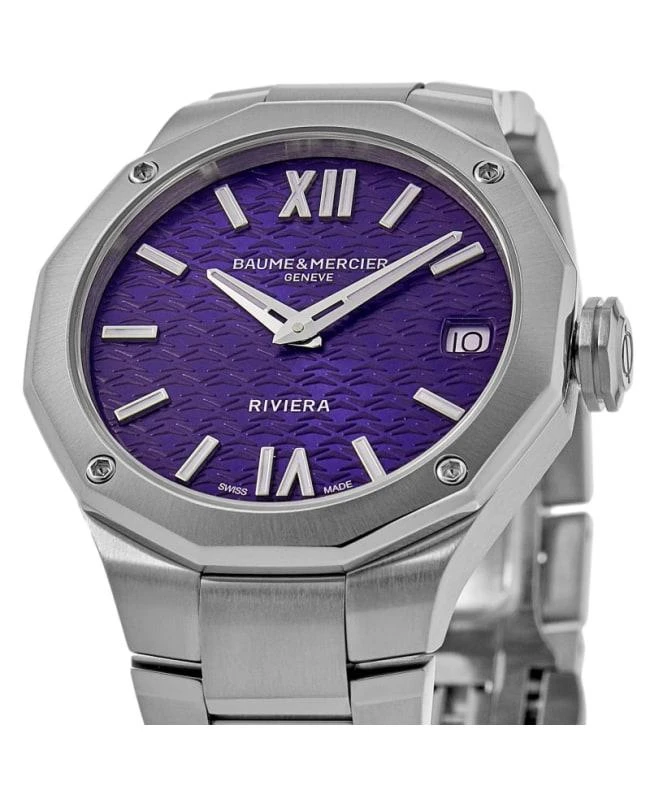 Baume & Mercier Baume & Mercier Riviera Purple Dial Steel Women's Watch 10728 2