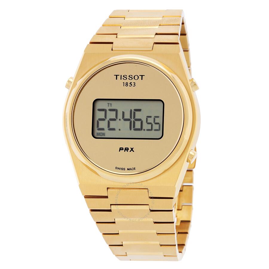 Tissot Prx Quartz Digital Gold Dial Unisex Watch T1374633302000