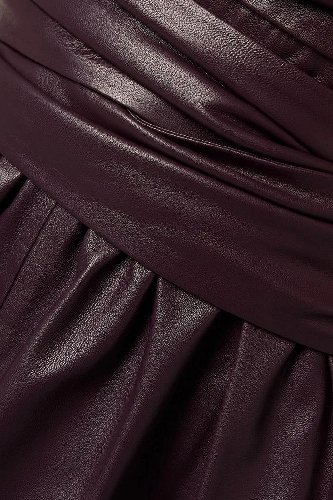 Altuzarra Corfu off-the-shoulder gathered leather midi dress 4